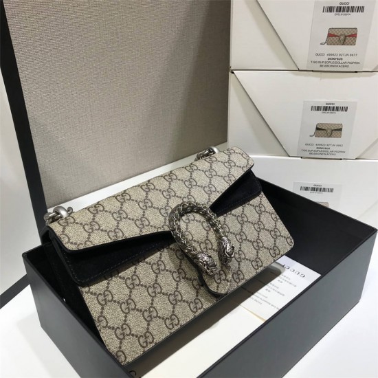 Gucci Dionysus Classic, 25, Monogram, Black, Model: 499623, Size: 25x14x8cm