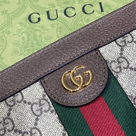 Gucci Ophidia Envelope Bag, 26, Monogram, Brown, Model: 503877, Size: 26x17.5x8cm