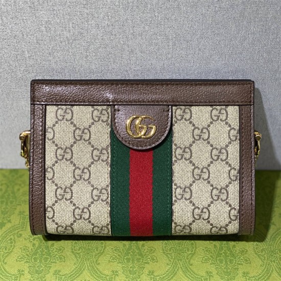 Gucci Ophidia Mini Envelope Bag, 19, Monogram, Brown, Model: 602676, Size: 19x14x6cm