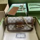 Gucci 1955 Horsebit, Brown, Monogram, Model: 752002, Size: 21.5x12.5x3cm