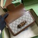 Gucci 1955 Horsebit, Brown, Monogram, Model: 752002, Size: 21.5x12.5x3cm