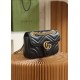 Gucci GG Marmont, 22cm, Black, Model: 446744, Size: 22x13x6cm