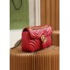 Gucci GG Marmont, 26cm, Red, Model: 443497, Size: 26x15x7cm