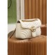 Gucci GG Marmont, 26cm, White, Model: 443497, Size: 26x15x7cm