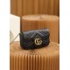 Gucci GG Marmont, 16.5cm, Black, Model: 476433, Size: 16.5x10.2x5.1cm