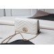 Gucci GG Marmont Mini, 18cm, White, Model: 488426, Size: 18x10.5x4.5cm