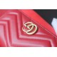 Gucci GG Marmont Mini, 18cm, Red, Model: 488426, Size: 18x10.5x4.5cm