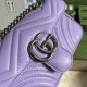 Gucci GG Marmont, Purple, 23cm, Model: 446744, Size: 23x14x6cm