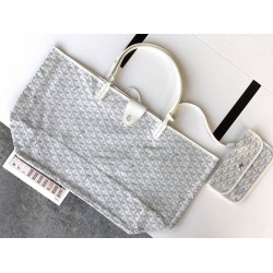 Goyard St Louis Tote Medium White PM34 34x28x15cm