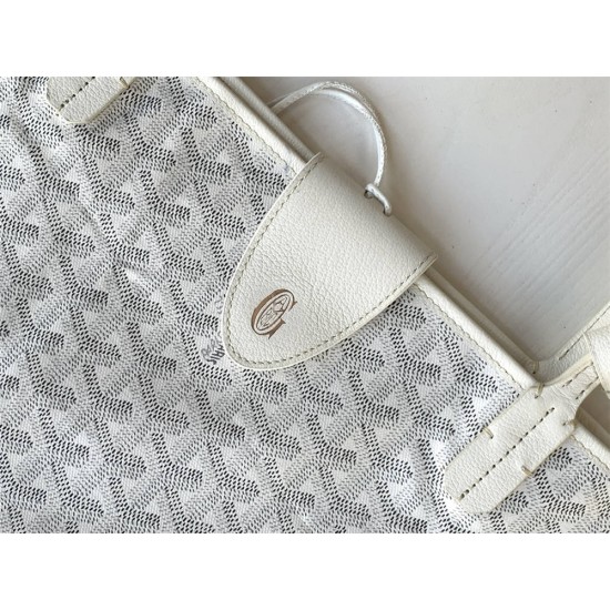 Goyard St Louis Tote Medium White PM34 34x28x15cm