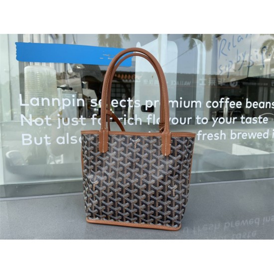 Goyard St Louis Tote Mini Brown 29x20x10cm