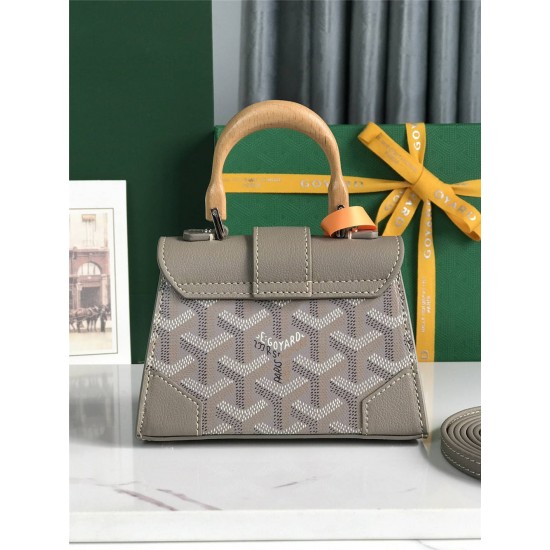 Goyard Saigon Super Mini 14.5 Milk Tea Gray 14.5x11.5x7.5cm