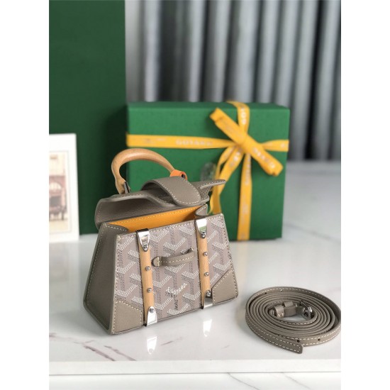 Goyard Saigon Super Mini 14.5 Milk Tea Gray 14.5x11.5x7.5cm