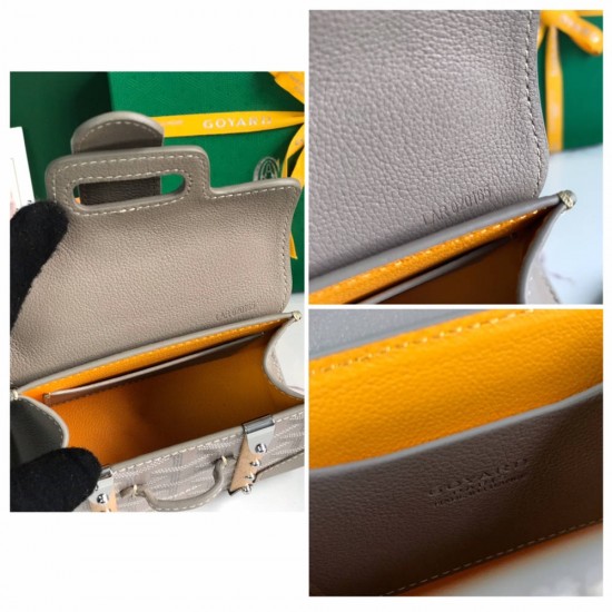 Goyard Saigon Super Mini 14.5 Milk Tea Gray 14.5x11.5x7.5cm