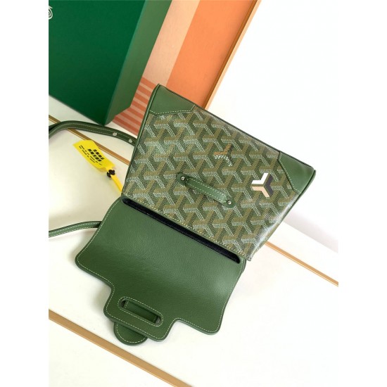 Goyard Saigon Saïgon Mini 21 Green Size: 21x14x8.5cm