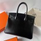 Hermes Hermès Birkin 30cm Box Leather Waxed Thread Gunmetal Hardware Hand-Stitched