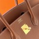 Hermes Hermès Birkin 35cm Togo Ck37 Golden Brown Waxed Thread Gold Hardware Hand-Stitched