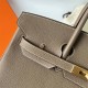 Hermes Hermès Birkin 35cm Togo Ck18 Elephant Grey Waxed Thread Gold Hardware Hand-Stitched