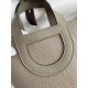 Hermes Hermès Picotin 18 in the loop...18cm Imported Taurillon Clemence Swift Leather Asphalt Grey Silver Hardware Waxed Thread Hand-Stitched