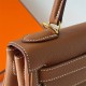 Hermes Hermès Kelly 28cm Togo Ck37 Golden Brown Waxed Thread Gold Hardware Hand-Stitched