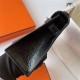 Hermes Hermès Mini Kelly 22cm Lizard Imported Lizard Leather Ck89 Black Waxed Thread Silver Hardware Out of Stock Hand-Stitched