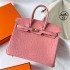 Hermes Hermès Birkin 25cm Kk Ostrich Leather Ck94 Ceramic Pink Waxed Thread Gold Hardware Out of Stock Hand-Stitched