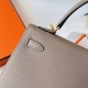 Hermes Hermès Kelly 25cm Epsom M8 Asphalt Grey Waxed Thread Gold Hardware Hand-Stitched