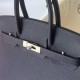 Hermes Hermès Birkin 30cm Togo 2Z Midnight Blue Waxed Thread Silver Hardware Hand-Stitched