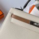 Hermes Hermès Kelly 25cm Triple Color Waxed Thread Silver Hardware Hand-Stitched