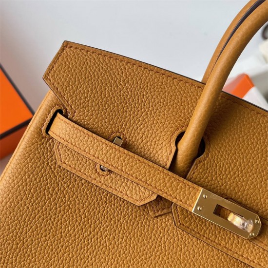 Hermes Hermès Birkin 25cm Togo 2S Sesame Waxed Thread Gold Hardware Hand-Stitched