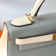 Hermes Hermès Kelly 28cm Epsom 8U Glacier Blue with I2 Cream White Waxed Thread Satin Gold Hardware Hand-Stitched