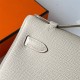 Hermes Hermès Mini Kelly 22cm Epsom Ck10 Milk White Waxed Thread Gold Hardware Hand-Stitched