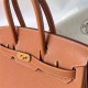 Hermes Hermès Birkin 30cm Epsom Ck37 Golden Brown Waxed Thread Gold Hardware Hand-Stitched