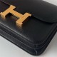 Hermes Hermès Constance 19cm Epsom Ck89 Black Waxed Thread Gold Hardware Hand-Stitched