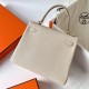 Hermes Hermès Kelly 25cm Togo Ck10 Milk White Waxed Thread Gold Hardware Hand-Stitched