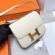 Hermes Hermès Constance 19cm Epsom Mirror Style Ck10 Milk White Waxed Thread Gold Hardware Hand-Stitched