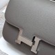 Hermes Hermès Constance 19cm Epsom Mirror Style 0L Cumulonimbus Grey Waxed Thread Silver Hardware Hand-Stitched