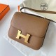 Hermes Hermès Constance 19cm Epsom 3G Chestnut Brown Waxed Thread Gold Hardware Hand-Stitched