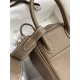 Hermes Hermès Mini Lindy 19cm Imported Taurillon Clemence Leather Dark Grey Silver Hardware Hand-Stitched