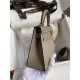 Hermes Hermès Mini Kelly 19cm Imported Epsom Leather Asphalt Grey Gold Hardware Hand-Stitched