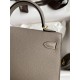 Hermes Hermès Mini Kelly 19cm Imported Epsom Leather Asphalt Grey Gold Hardware Hand-Stitched