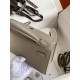 Hermes Hermès Mini Kelly 19cm Imported Epsom Leather Asphalt Grey Silver Hardware Hand-Stitched