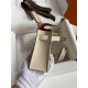 Hermes Hermès Mini Kelly 19cm Imported Epsom Leather Milk Tea Brown Inner Stitching Heart Red Rose Gold Hardware Hand-Stitched