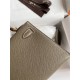 Hermes Hermès Mini Kelly 19cm Imported Epsom Leather Elephant Grey Inner Stitching Milk Tea Pink Gold Hardware Hand-Stitched