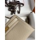 Hermes Hermès Mini Kelly 19cm Imported Epsom Leather Dove Grey Gold Hardware Hand-Stitched