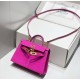 Hermes Hermès Mini Kelly 2 Arabian Nights Purple Crocodile Skin Pattern 19cm Hand-Stitched