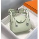 Hermes Hermès Mini Lindy 19 Togo Bubble Color Size: 19.5cm Width 12.5cm Silver Hardware Hand-Stitched