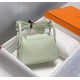 Hermes Hermès Mini Lindy 19 Togo Bubble Color Size: 19.5cm Width 12.5cm Silver Hardware Hand-Stitched