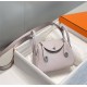 Hermes Hermès Mini Lindy 19 Togo Dreamy Purple Size: 19.5cm Width 12.5cm Silver Hardware Hand-Stitched