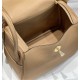 Hermes Hermès Lindy 26 Togo Milk Tea Brown 26cm Silver Hardware Hand-Stitched